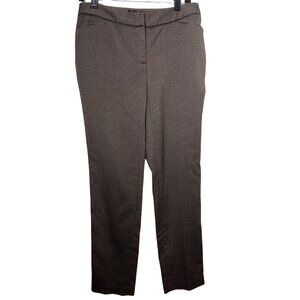 Rafaella Pants Womens Straight Leg Size 4 Small Curvy Brown Stretch Work Fall